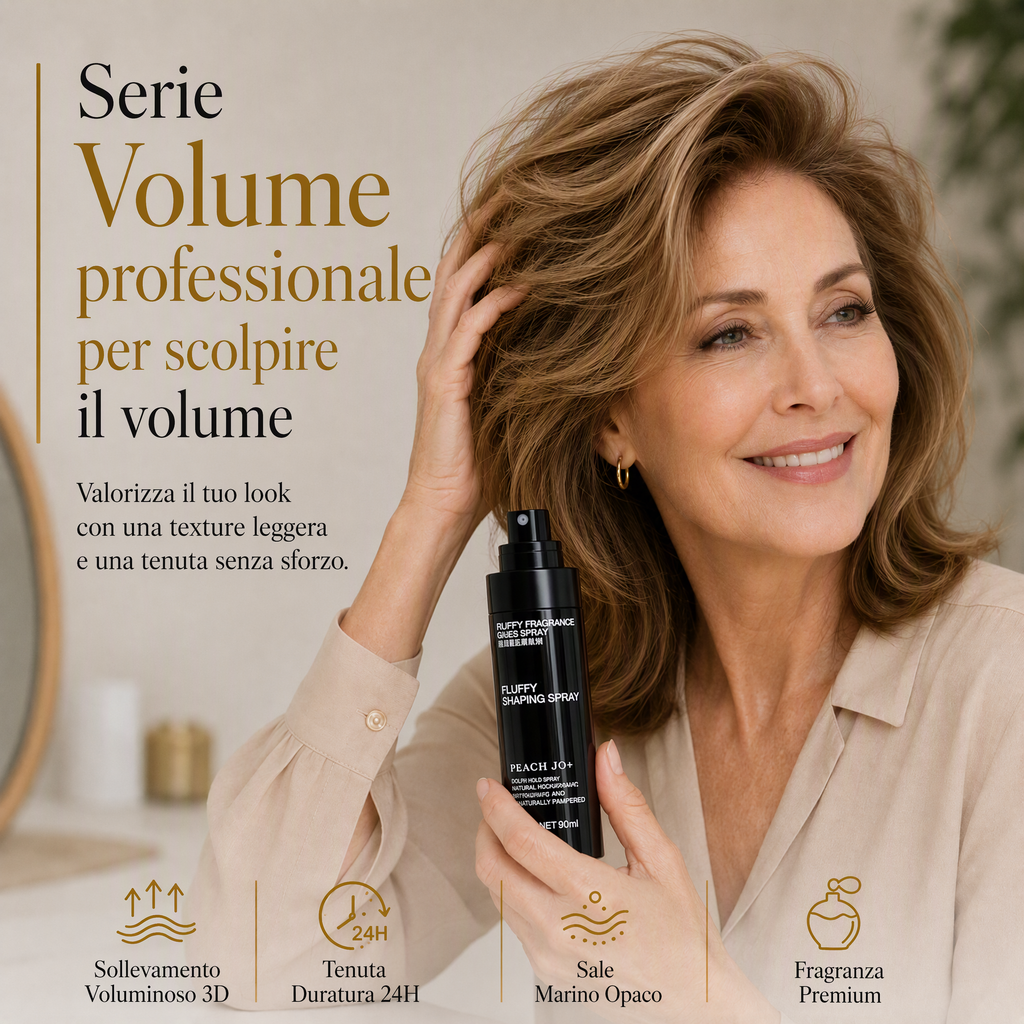 🍑💨 50% DI SCONTO! Spray Volumizzante e Fissante al Profumo di Pesca – Formula leggera per volume naturale e tenuta duratura. Fragranza fresca di pesca – capelli fini pieni e freschi tutto il giorno!