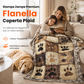 🐾 Coperta Morbida in Flanella a Impronte di Zampa | Calda e Avvolgente ma Leggera 🤗 | Stampa Vivace e Duratura ✨ | 2 Colori e 7 Dimensioni, da 70×100 a 160×220 cm 📏 | Perfetta per Divano, Letto e Viaggi 🛋️