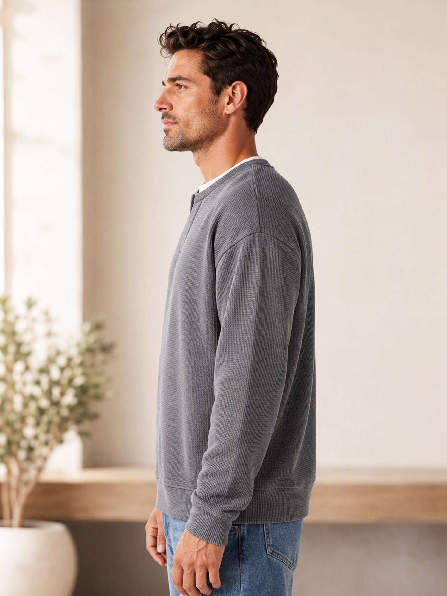 T-Shirt in Cotone Nido d'Ape |Design a Strati, Morbidezza e Stile Casual