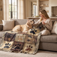 🐾 Coperta Morbida in Flanella a Impronte di Zampa | Calda e Avvolgente ma Leggera 🤗 | Stampa Vivace e Duratura ✨ | 2 Colori e 7 Dimensioni, da 70×100 a 160×220 cm 📏 | Perfetta per Divano, Letto e Viaggi 🛋️