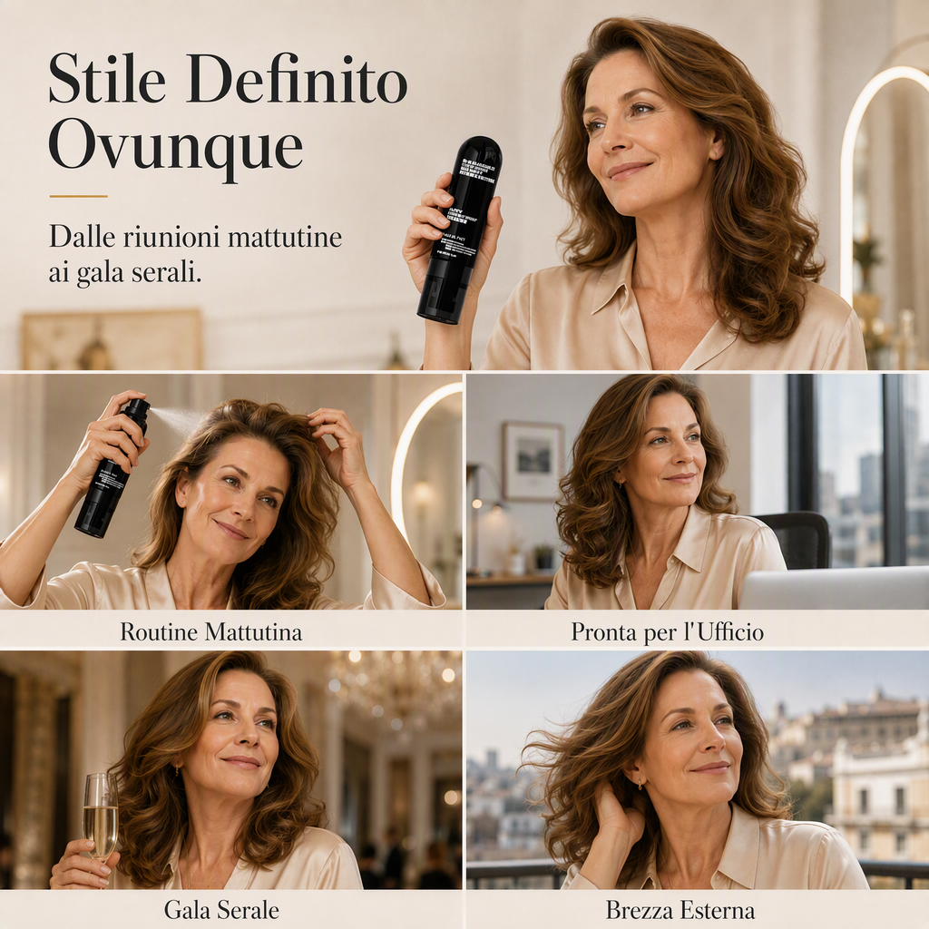 🍑💨 50% DI SCONTO! Spray Volumizzante e Fissante al Profumo di Pesca – Formula leggera per volume naturale e tenuta duratura. Fragranza fresca di pesca – capelli fini pieni e freschi tutto il giorno!