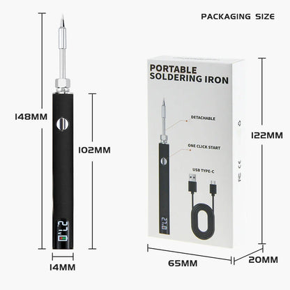 ⚡ 60% DI SCONTO! 🔧 Kit Saldatore Digitale Portatile – Display LED, 3 Tensioni & Punte Intercambiabili 🔋