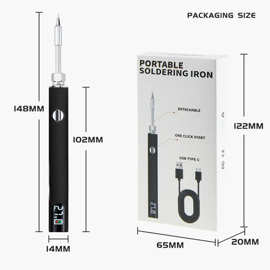 ⚡ 60% DI SCONTO! 🔧 Kit Saldatore Digitale Portatile – Display LED, 3 Tensioni & Punte Intercambiabili 🔋