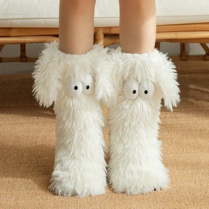 💗LETZTER TAG DES SALE – 50 % RABATT⚡ÜBER 50.000 VERKAUFT💕Plüsch-Hausschuhe für Damen, Socken, Bodensocken, Winter, für zu Hause, dick,  rutschfest, Plüsch-Schneesocken für Erwachsene, Schuhüberzüge