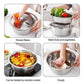 🥣 50% DI SCONTO ORA! Contenitore multifunzionale in acciaio inox dalla Germania – Set da 3 pezzi – Perfetto per setacciare, grattugiare e conservare – Acciaio inox 201 per uso alimentare 🍽️✨