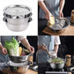 🥣 50% DI SCONTO ORA! Contenitore multifunzionale in acciaio inox dalla Germania – Set da 3 pezzi – Perfetto per setacciare, grattugiare e conservare – Acciaio inox 201 per uso alimentare 🍽️✨