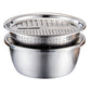 🥣 50% DI SCONTO ORA! Contenitore multifunzionale in acciaio inox dalla Germania – Set da 3 pezzi – Perfetto per setacciare, grattugiare e conservare – Acciaio inox 201 per uso alimentare 🍽️✨