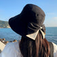 Super Offerta! Cappello da Sole Donna a Tesa Larga con Fiocco 🌟 Protezione Totale al 50% di Sconto!