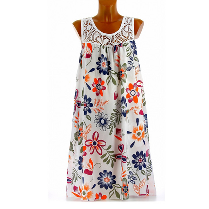 🏵️Elegante abito senza maniche con stampa floreale da donna
