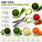 Forbici da erbe aromatiche a 5 lame in acciaio inox con custodia protettiva