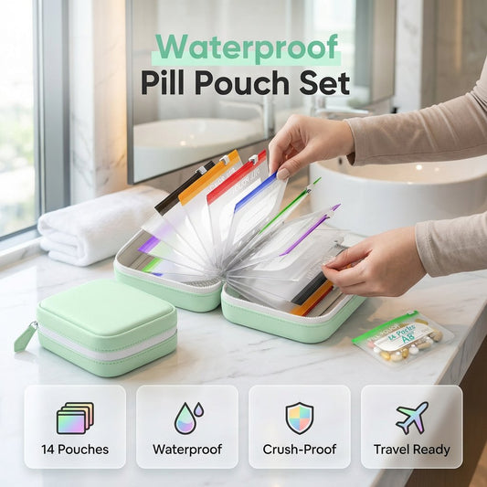 50% di Sconto! Set di Bustine Porta Pillole Impermeabili da Viaggio