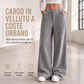 Pantaloni a gamba larga da donna, taglio comodo e rilassato