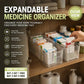 🔥Organizzatore per farmaci trasparente ed estensibile: perfetto per tenere il kit di pronto soccorso ben ordinato💊🗄️