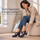 Scarpe Mary Jane da donna con punta tonda, cinturino incrociato, tacco grosso, plateau e scarpe con tacco alto traforate