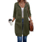 Giacca Felpa con Cappuccio da Donna di Lunghezza Media, Cardigan Casual con Zip e Tasche