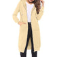 Giacca Felpa con Cappuccio da Donna di Lunghezza Media, Cardigan Casual con Zip e Tasche