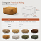 🧺Fodera per sgabello contenitore: riempibile con indumenti, portata 100 kg, cerniera larga, lavabile, 45x45x23 cm