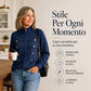 🔥SCONTO DEL 50%! 👚Giubbotto maglione casual da donna con doppie cerniere