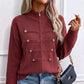 🔥SCONTO DEL 50%! 👚Giubbotto maglione casual da donna con doppie cerniere