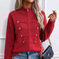 🔥SCONTO DEL 50%! 👚Giubbotto maglione casual da donna con doppie cerniere