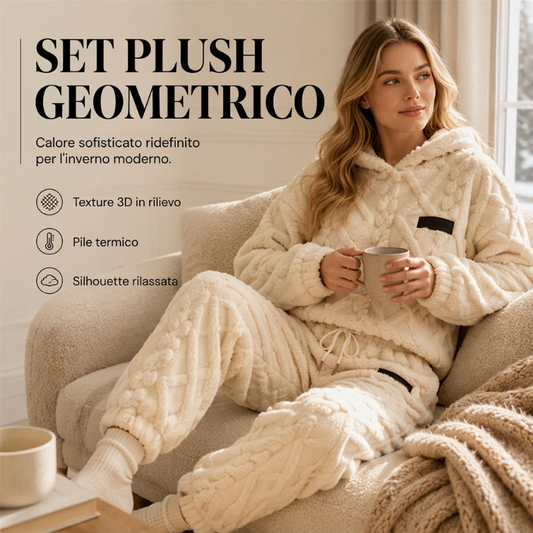 💥 METÀ PREZZO — SUPER OFFERTA! 🍂 Set Pigama in Pelliccia Confortevole con Stampa Geometrica 3D – Maglia Termica 3D Lock, Vestibilità Morbida Come una Nuvola ☁️ Caldo e Lussuoso per Casa, Tempo Libero e Appuntamenti 🏠 Rimani Caldo per Tutta l’Inverno 🔥